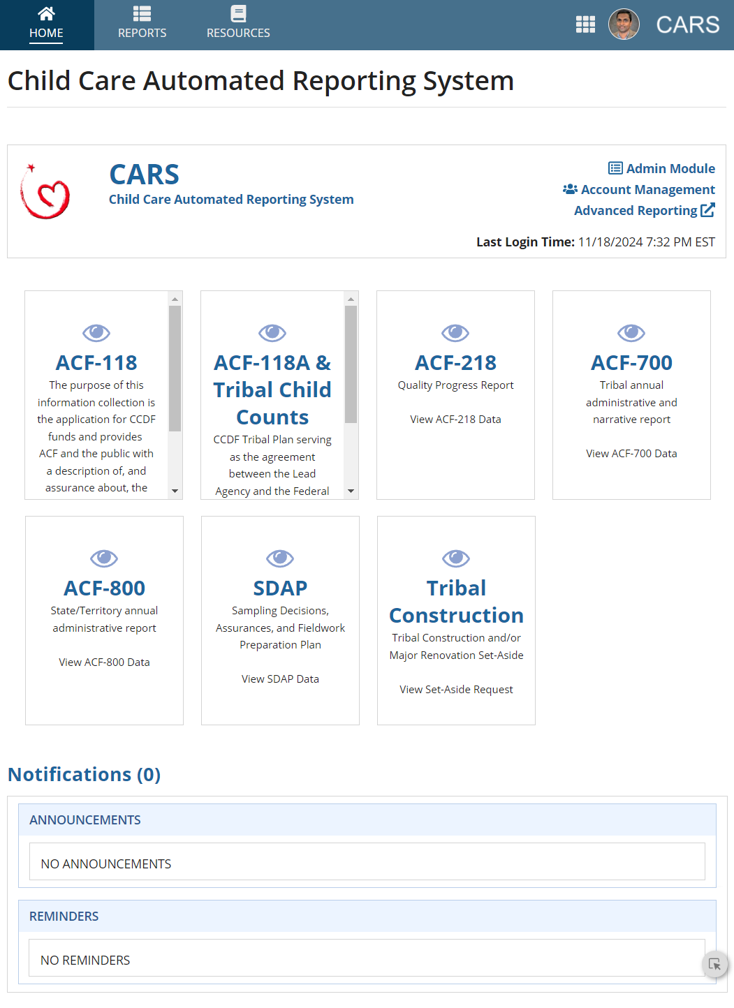 Childcare Automated Reporting System Overview Image