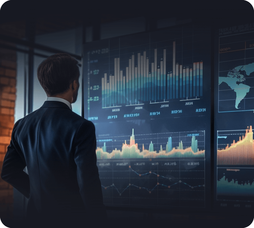 Professional Analyzing Data on Monitors