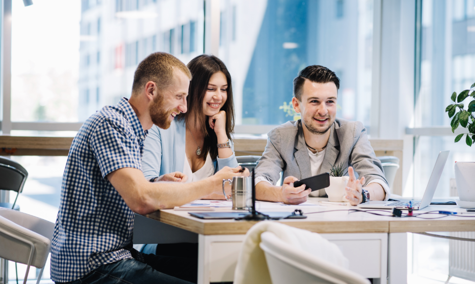 Employees Working Together in an Office